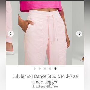 Lululemon Studio Joggers *RARE* strawberry milkshake